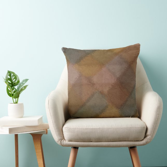 Coussin Tons d'automne coupés Vérificateur principal de gr (Chaise)
