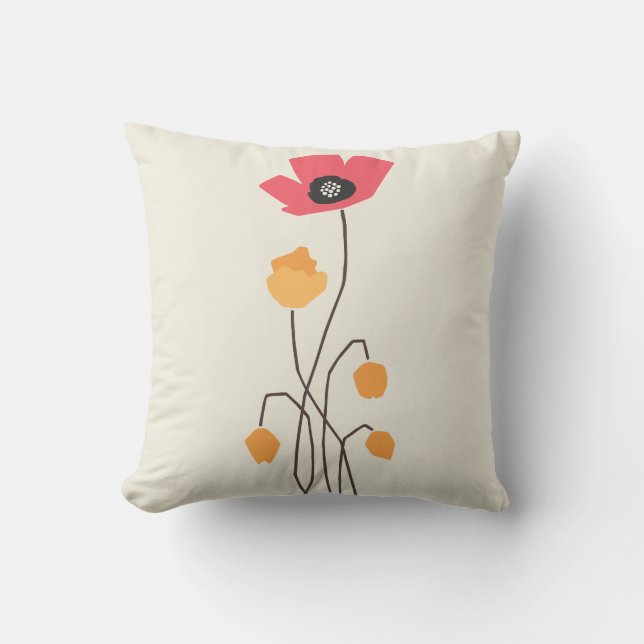Coussin Tons de bonbons rétro Tige & Silence (Recto)