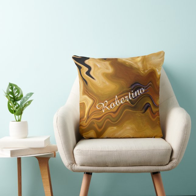 Coussin Tons de désert chaud Abstrait - Personnaliser le n (Chaise)