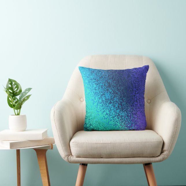 Coussin Tons de Motif Abstrait bleu (Chaise)