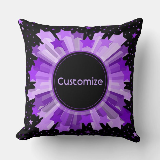 Coussin Tons D'Oreiller À Jeu De Starburst Violet (Recto)