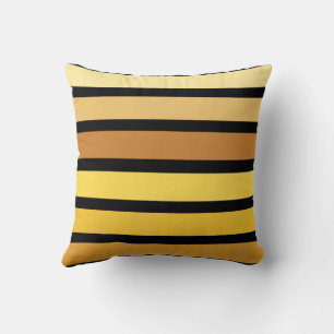 Coussin Tons Jaune Doré Sur Noir