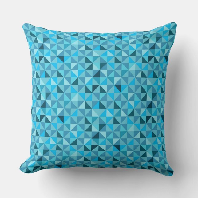 COUSSIN TONS LUMINEUX DE MOTIFS GÉOMÉTRIQUES TURQUOISE (Recto)