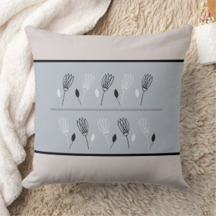 Coussin Tons Terre Floral et Motif Feuille Jeu d'oreiller