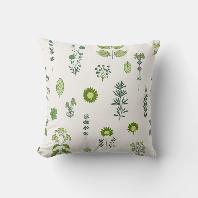 Coussin Tons verts tactile de la nature Jouer l'oreiller (Recto)