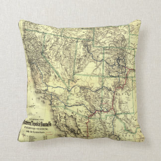 Coussin Topeka d'Atchison et CARTE 1883 de chemin de fer