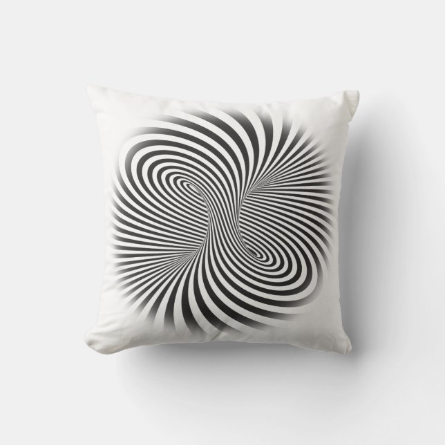 Coussin Tore rayé. Illusion optique de mouvement sans fin (Recto)
