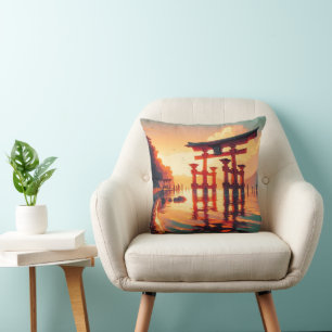 Coussin Torii de la lumière montante