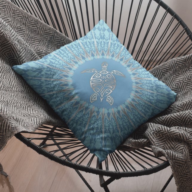 Coussin Tortue Animale de la Plage Boho (Créateur téléchargé)