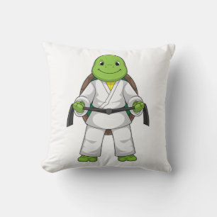 Coussin Tortue aux arts martiaux avec ceinture noire