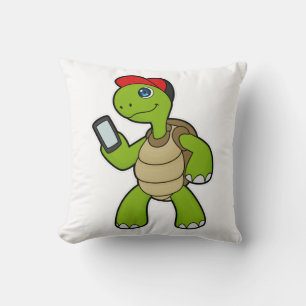 Coussin Tortue avec téléphone et Casquette