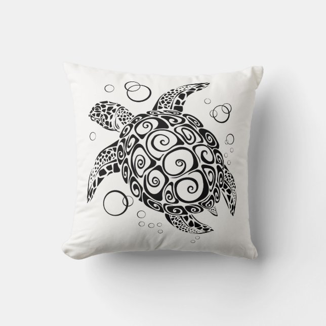 Coussin Tortue Coussin, Sauvez les tortues, tortue de mer (Recto)