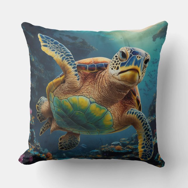 Coussin Tortue de mer (Recto)