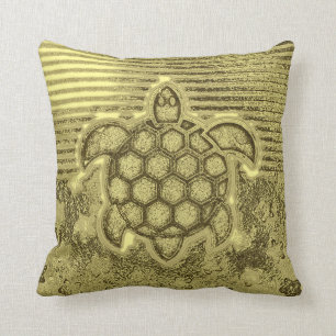 Coussin tortue de mer en marbre coloré en 3d usa flag