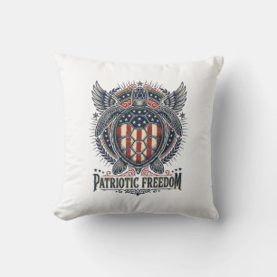 Coussin Tortue de mer patriotique