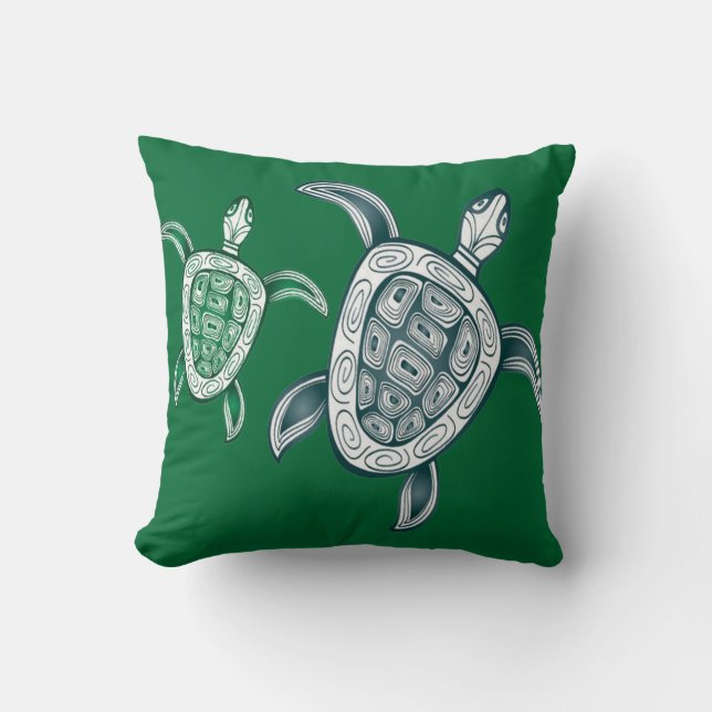 Coussin Tortue de mer verte d'Hawaï (Recto)