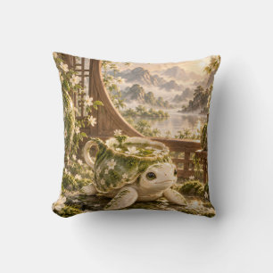 Coussin Tortue de thé de mousse Jardin enchanté de la mont