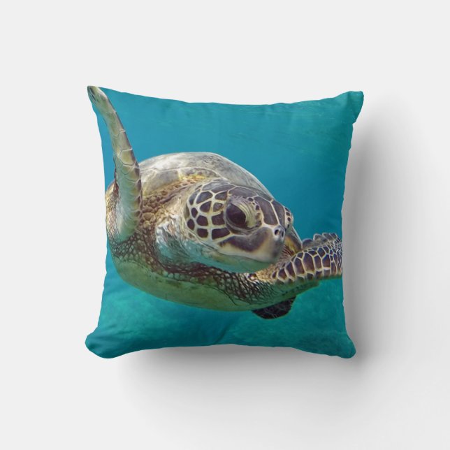 Coussin Tortue d'Oahu de baie de Hanauma (Recto)