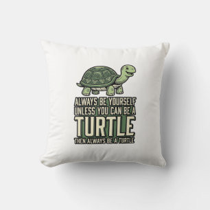Coussin Tortue Drôle Soyez Vous-Même Design De Chemise Vin