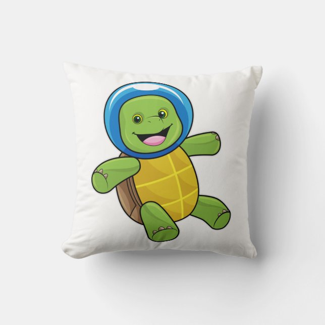 Coussin Tortue en astronaute avec boule de verre (Recto)