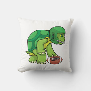 Coussin Tortue en sport avec football et casque