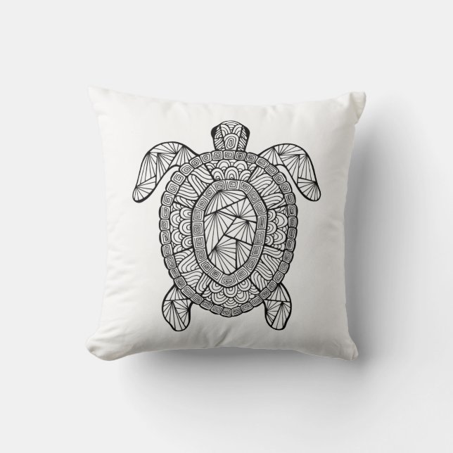 Coussin Tortue inspirée (Recto)