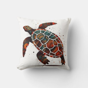 Coussin Tortue Mosaïque à Points
