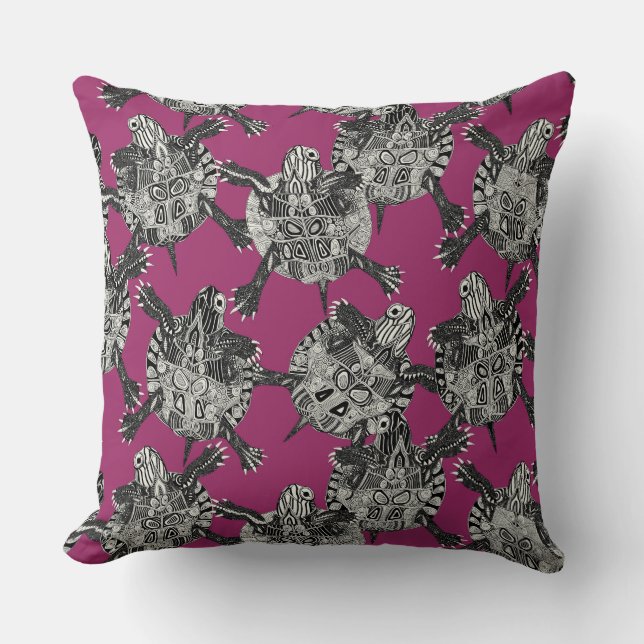 Coussin tortue rose (Recto)