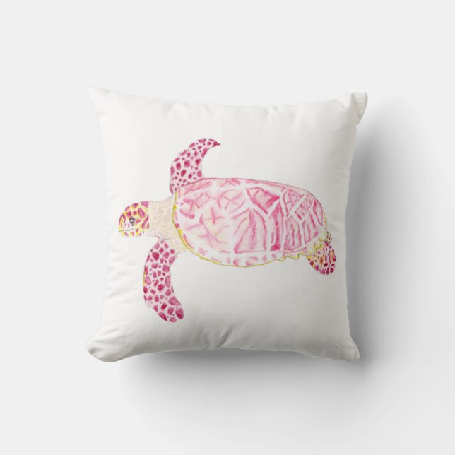 Coussin Tortue rose (Recto)