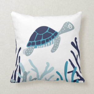 Coussin Tortue sous mer - mer