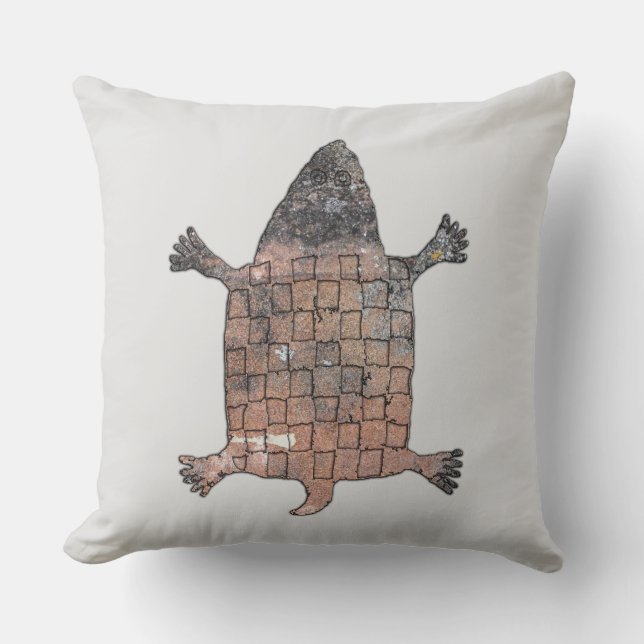 Coussin Tortue stylisée - Mimbres Poterie Design (Recto)