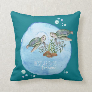 Coussin Tortues de mer BFF - Cadeaux personnalisés Best Fr