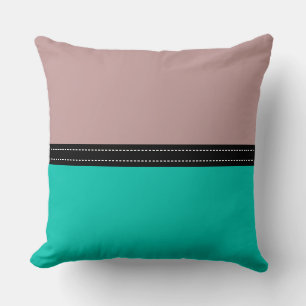 Coussin Toscane & Amazonite Arrière - plan couleur solide