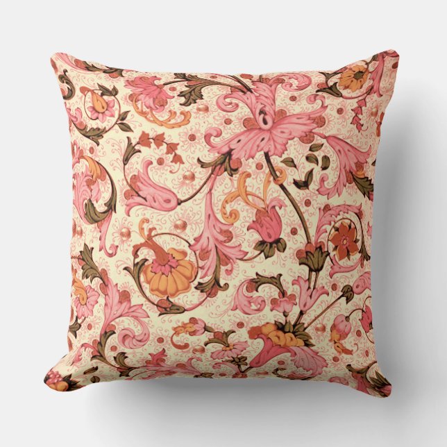 COUSSIN TOSCANE RENAISSANCE ROSE TOURBILLONS FLORAUX,FLEUR (Recto)