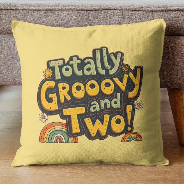 Coussin Totalement branché et deux 2e anniversaire (Créateur téléchargé)