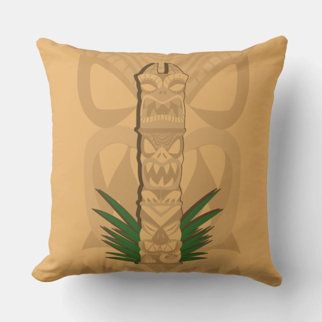 Coussin Totem de Dinosaur Tiki (Recto)