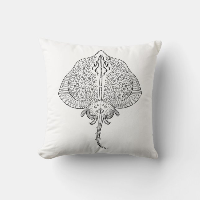 Coussin Totem inspiré de pastenague (Recto)