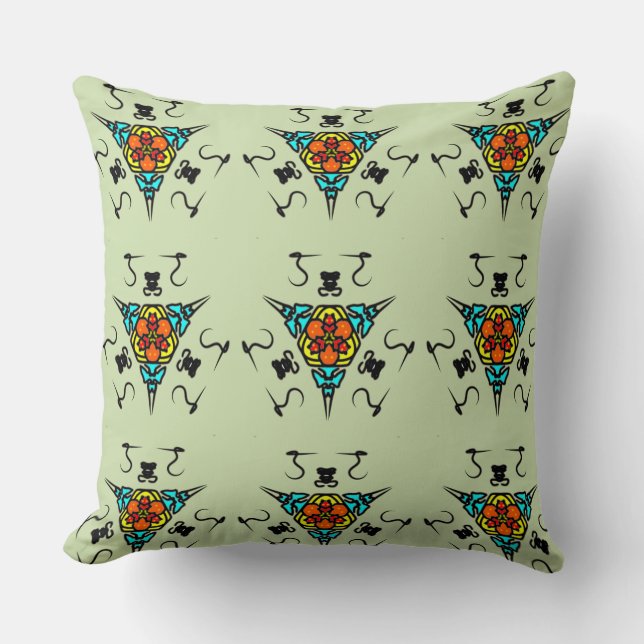 Coussin "Totem Tribal Zen" (Recto)