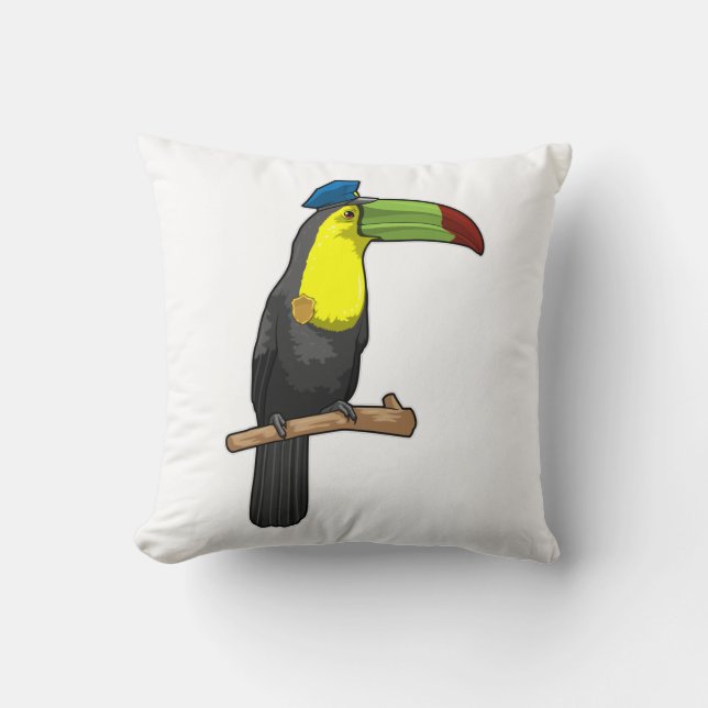 Coussin Toucan en tant que policier (Recto)