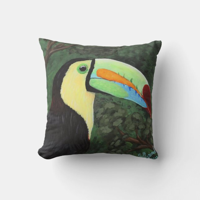 Coussin toucan Quille-affiché (Recto)