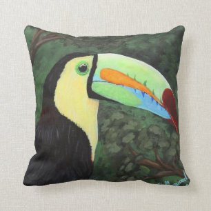 Coussin toucan Quille-affiché
