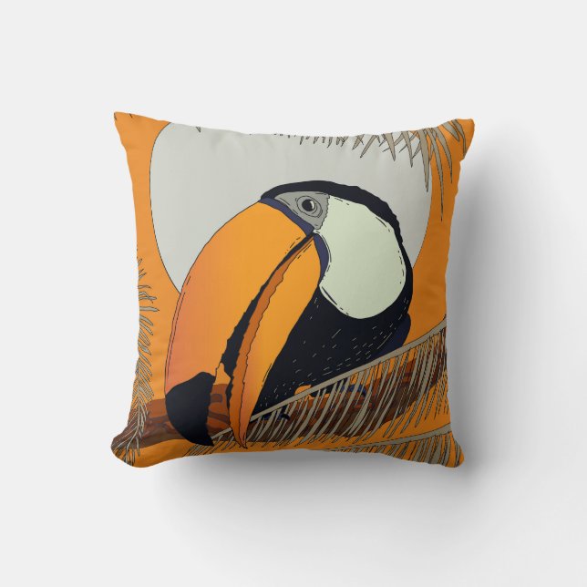 Coussin Toucan Vintage (Recto)