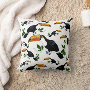 Coussin Toucans tropicaux Motif Jeu d'oreiller