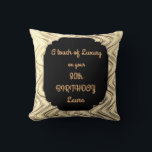 Coussin Touch of Luxury 80th Birthday design<br><div class="desc">Style Black and Gold Touch of Luxury 80th Birthday design Throw Oreiller / Cadeau de coussin.</div>