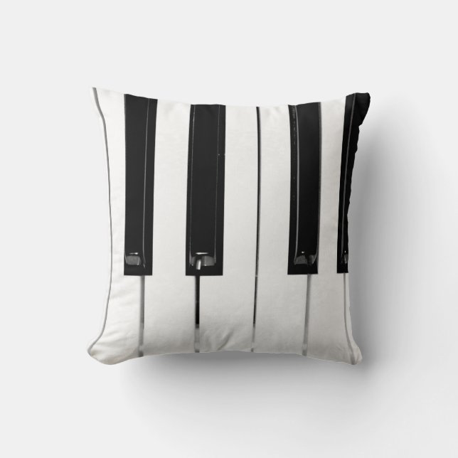 Coussin Touches de clavier de piano (Recto)