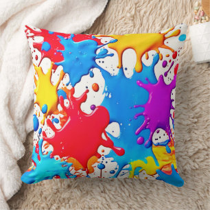 Coussin Touches Vibrantes de Couleurs Néon