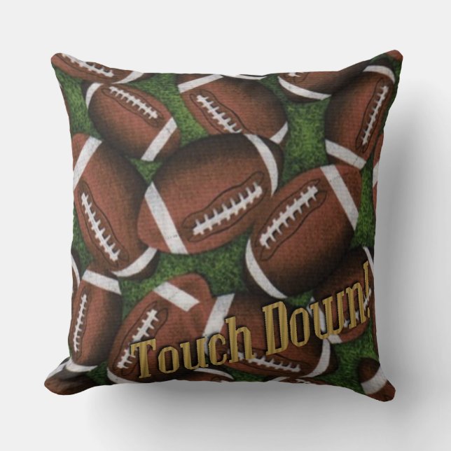 Coussin Touchez l'oreiller à lancer du Motif de football (Recto)