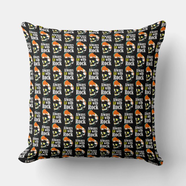 Coussin Toujours allumé avec du rock (Recto)