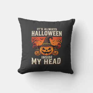 Coussin Toujours Citrouille de Halloween Design de Sorcièr