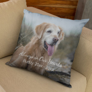 Coussin Toujours dans mon coeur Chien Photo Sympathy Memor